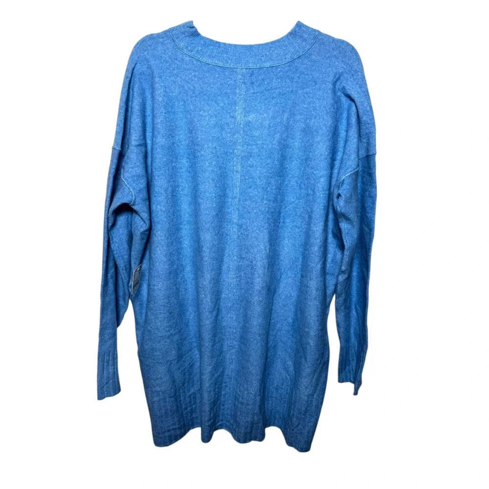 Free People Phoebe Pullover in Waterfall‎ Heather Sweater Sz L NWT